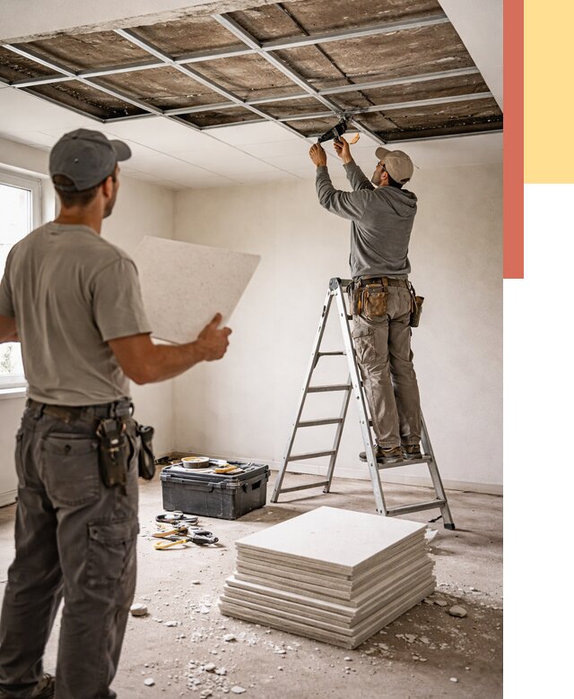 Замена плит подвесного потолка в Нефтекамске от 1797 руб. быстро и недорого | ОТДЕЛОЧНИК-Нтк