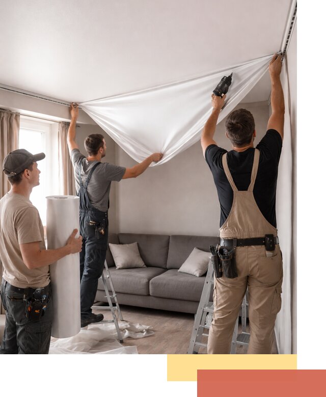 Монтаж сатинового натяжного потолка в Нефтекамске качественно и быстро