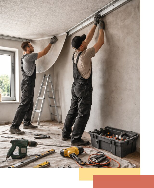 Монтаж фактурного натяжного потолка в Нефтекамске качественно и быстро