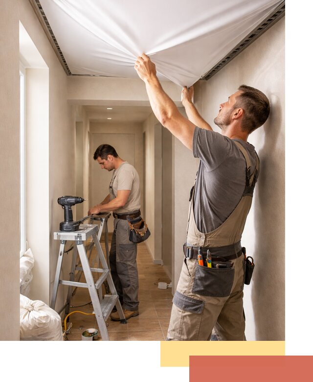 Монтаж натяжного потолка в прихожей в Нефтекамске