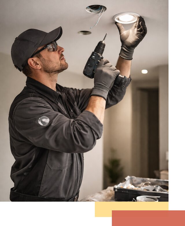 Установка точечных светильников в натяжной потолок в Нефтекамске