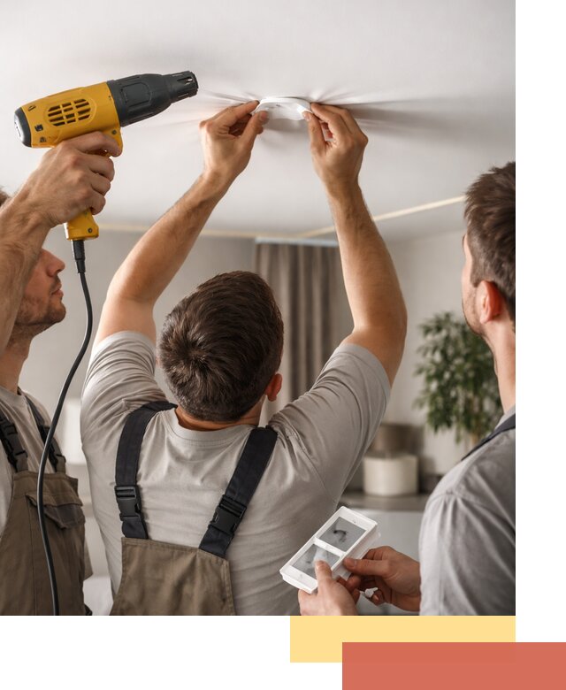 Ремонт прокола полотна натяжного потолка в Нефтекамске