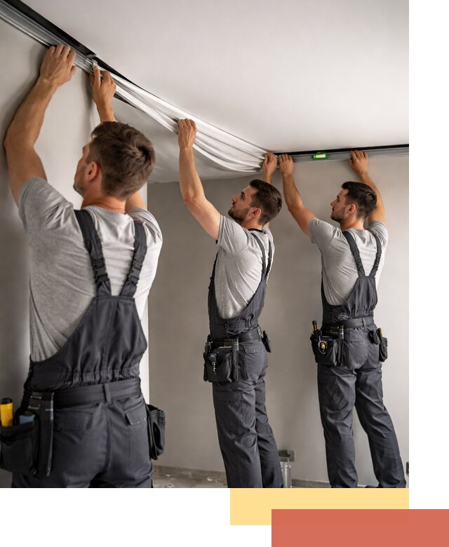 Теневые натяжные потолки в Нефтекамске: монтаж и отделка быстро и качественно