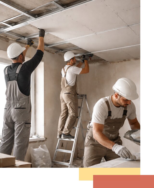 Одноуровневый потолок из гипсокартона в Нефтекамске — монтаж и отделка