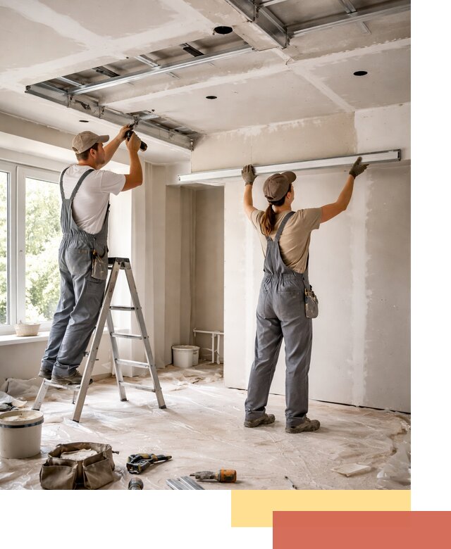 Монтаж многоуровневого потолка из гипсокартона в Нефтекамске