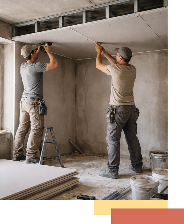 Короб из гипсокартона на потолке под ключ в Нефтекамске