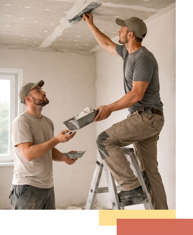 Шпаклевка потолка из гипсокартона в Нефтекамске качественно и быстро