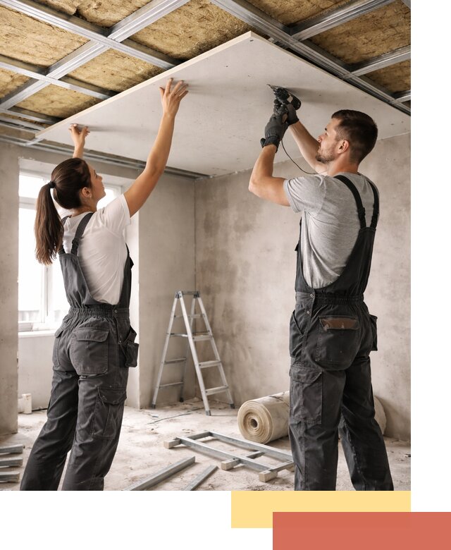 Звукоизоляция потолка из ГКЛ в Нефтекамске профессионально и надежно