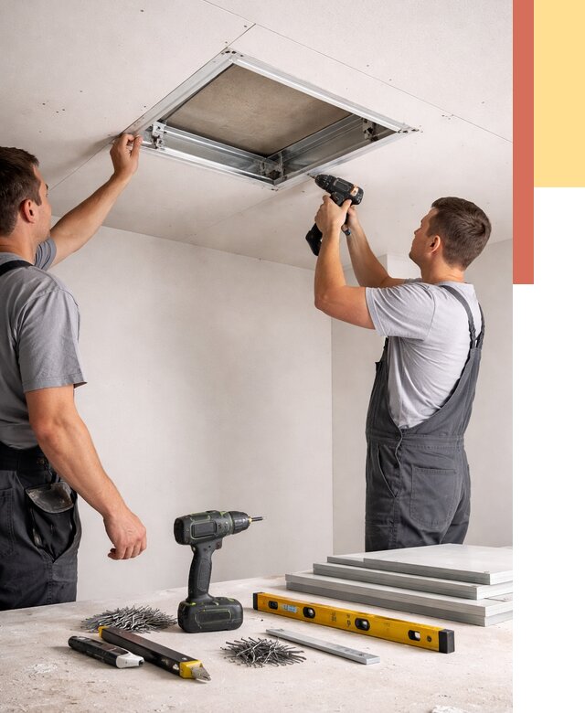 Установка люка в потолок ГКЛ в Нефтекамске от 2567 руб. под ключ | ОТДЕЛОЧНИК-Нтк