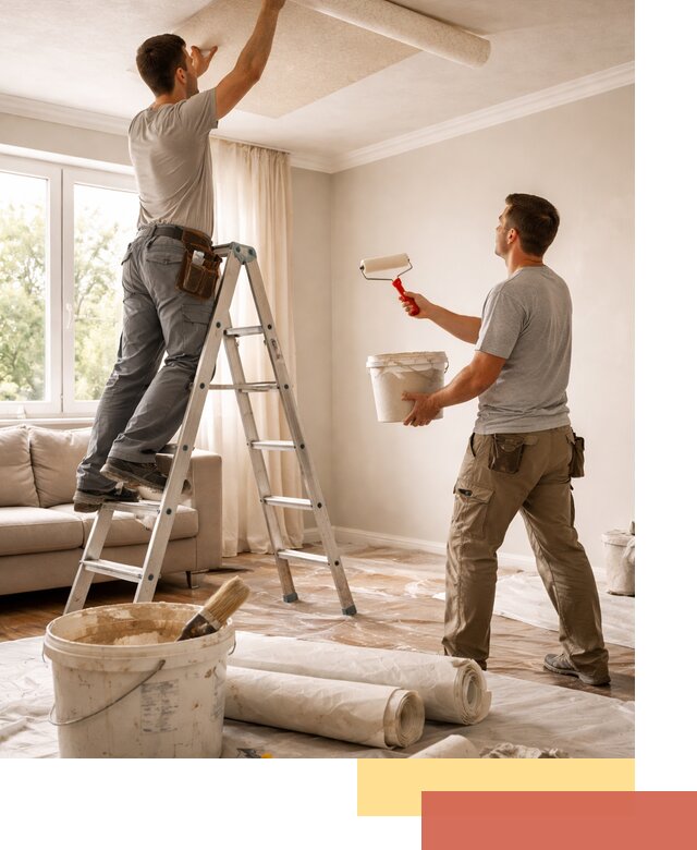 Поклейка обоев на потолок в Нефтекамске — качественно и быстро