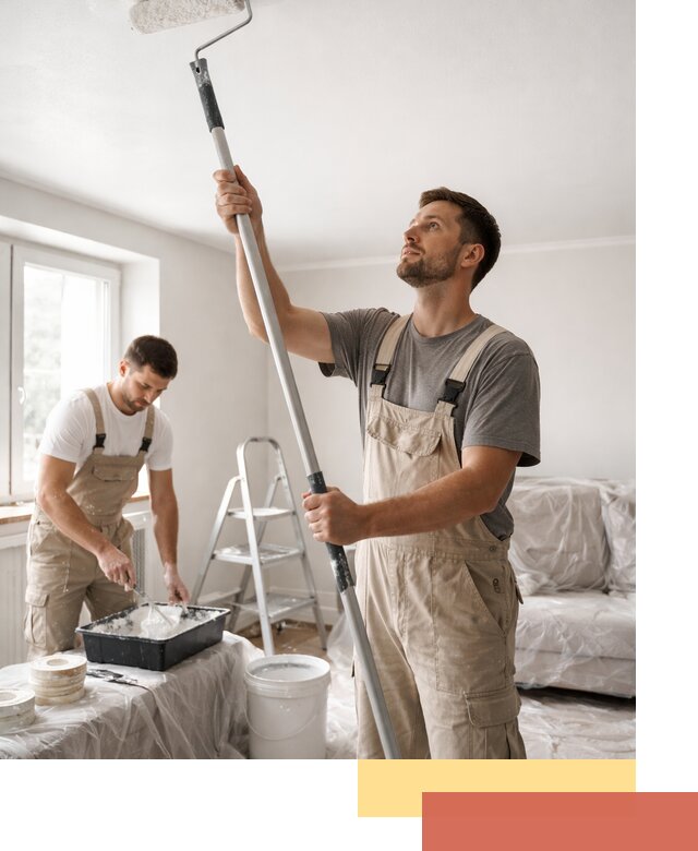 Покраска потолка водоэмульсионной краской в Нефтекамске