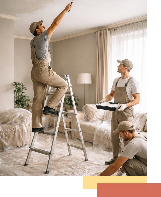 Покраска потолков акриловой краской в Нефтекамске качественно и быстро