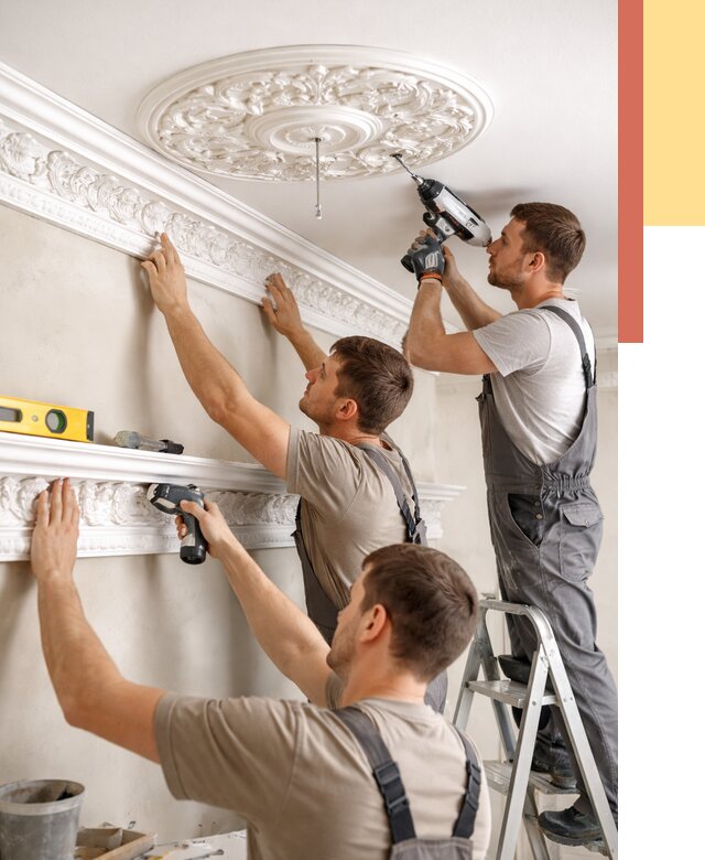 Монтаж лепнины на потолок в Нефтекамске от 3286 руб. быстро и недорого | ОТДЕЛОЧНИК-Нтк