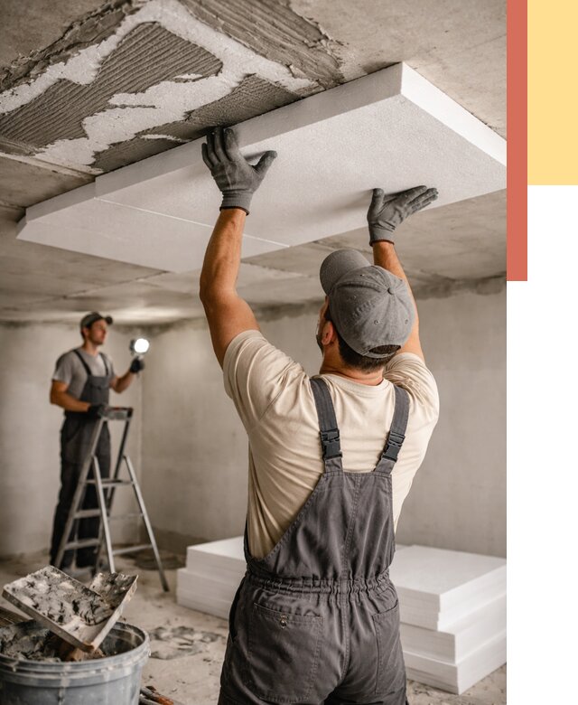 Утепление потолка пенопластом в Нефтекамске от 4621 руб/м2 — недорого и быстро | ОТДЕЛОЧНИК-Нтк