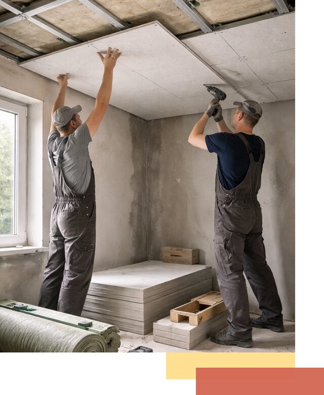 Шумоизоляция потолка панелями ЗИПС в Нефтекамске